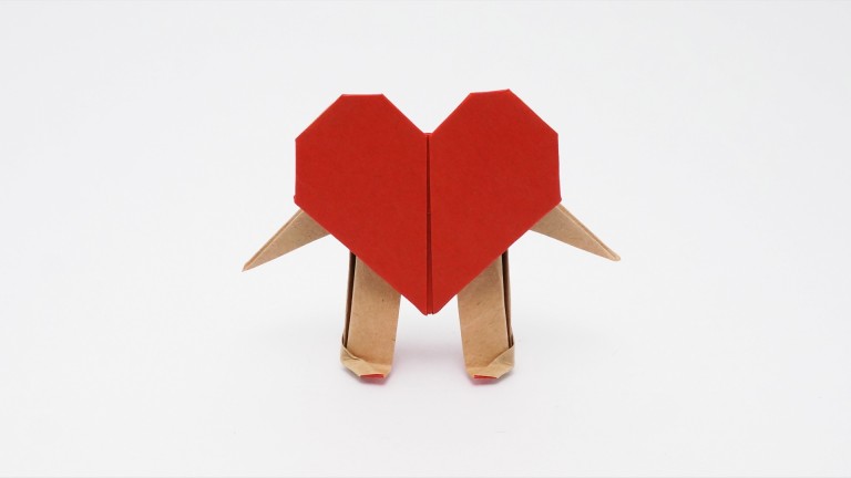 Origami Mr. Heart – Diagrams and Video