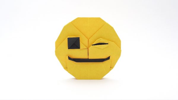Origami Wink Face Emoji By Jo Nakashima