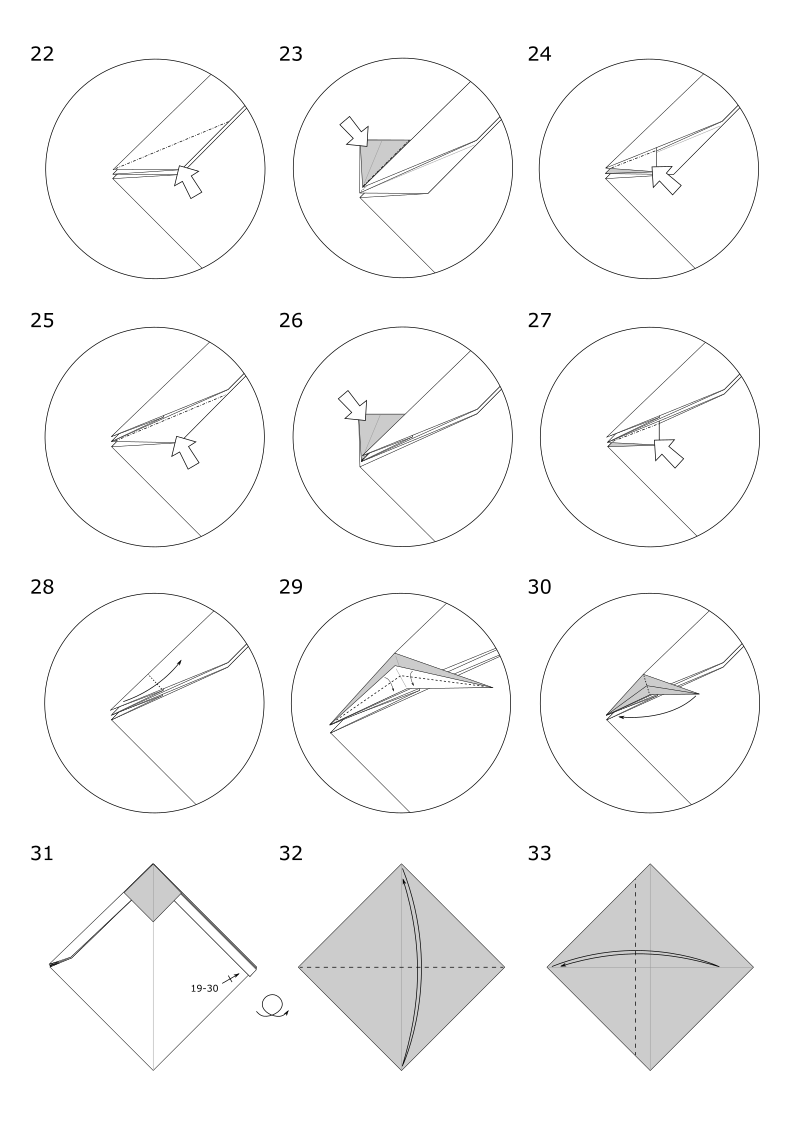 Origami Cockatiel diagrams Page 3