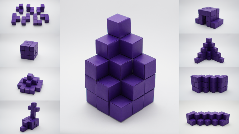 Origami SOMA Cube Puzzle