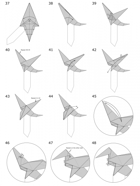 Origami Chibi Dragon Bookmark - Jo Nakashima