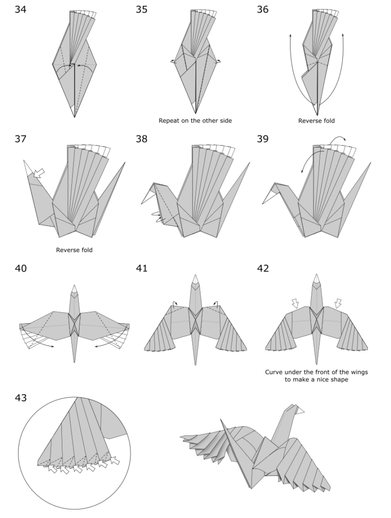 Origami Feathered Crane - Jo Nakashima