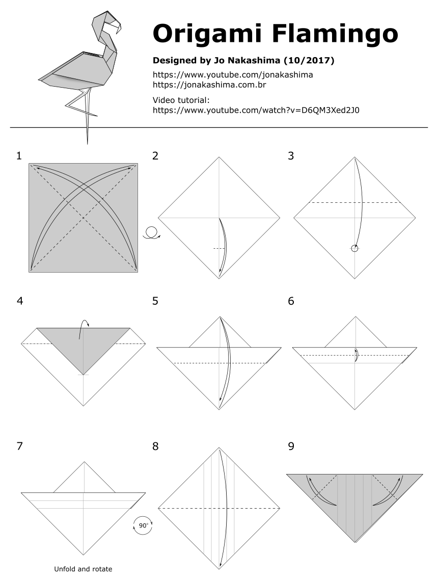 Origami Flamingo by Jo Nakashima - page 1/4