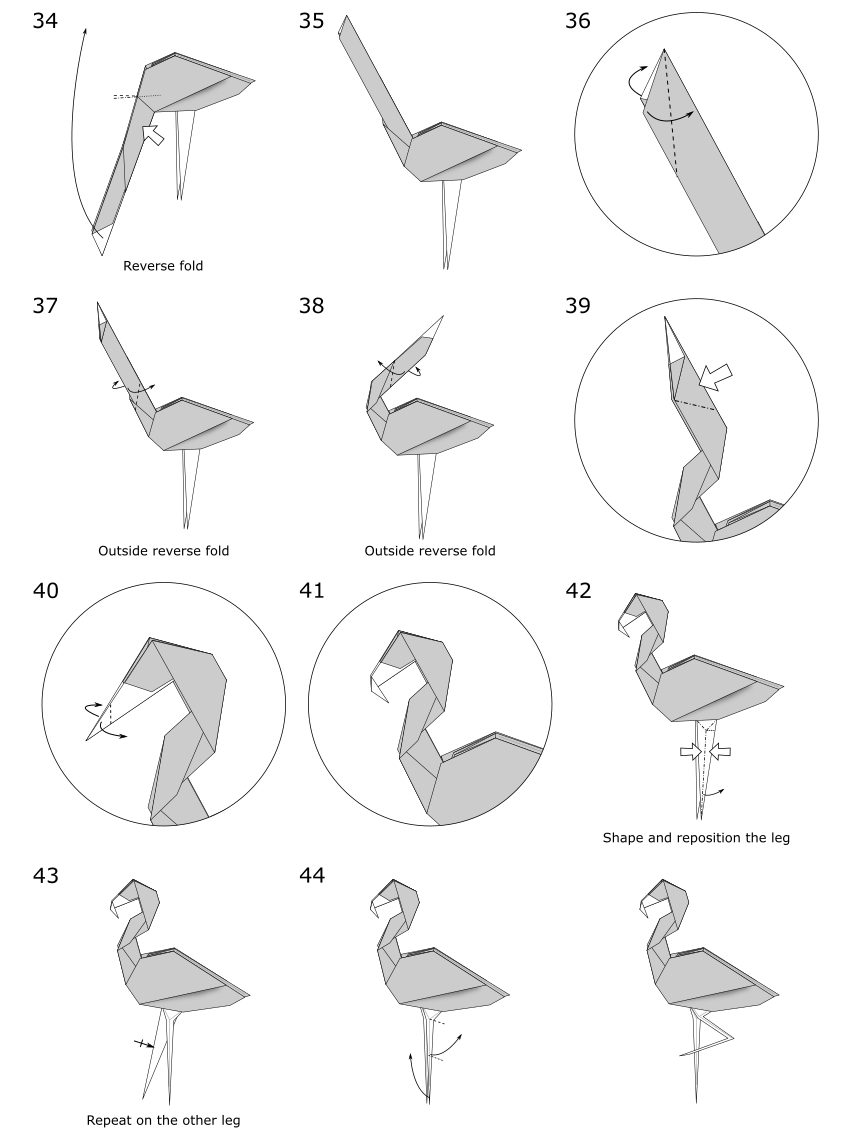 Origami Flamingo by Jo Nakashima - page 4/4
