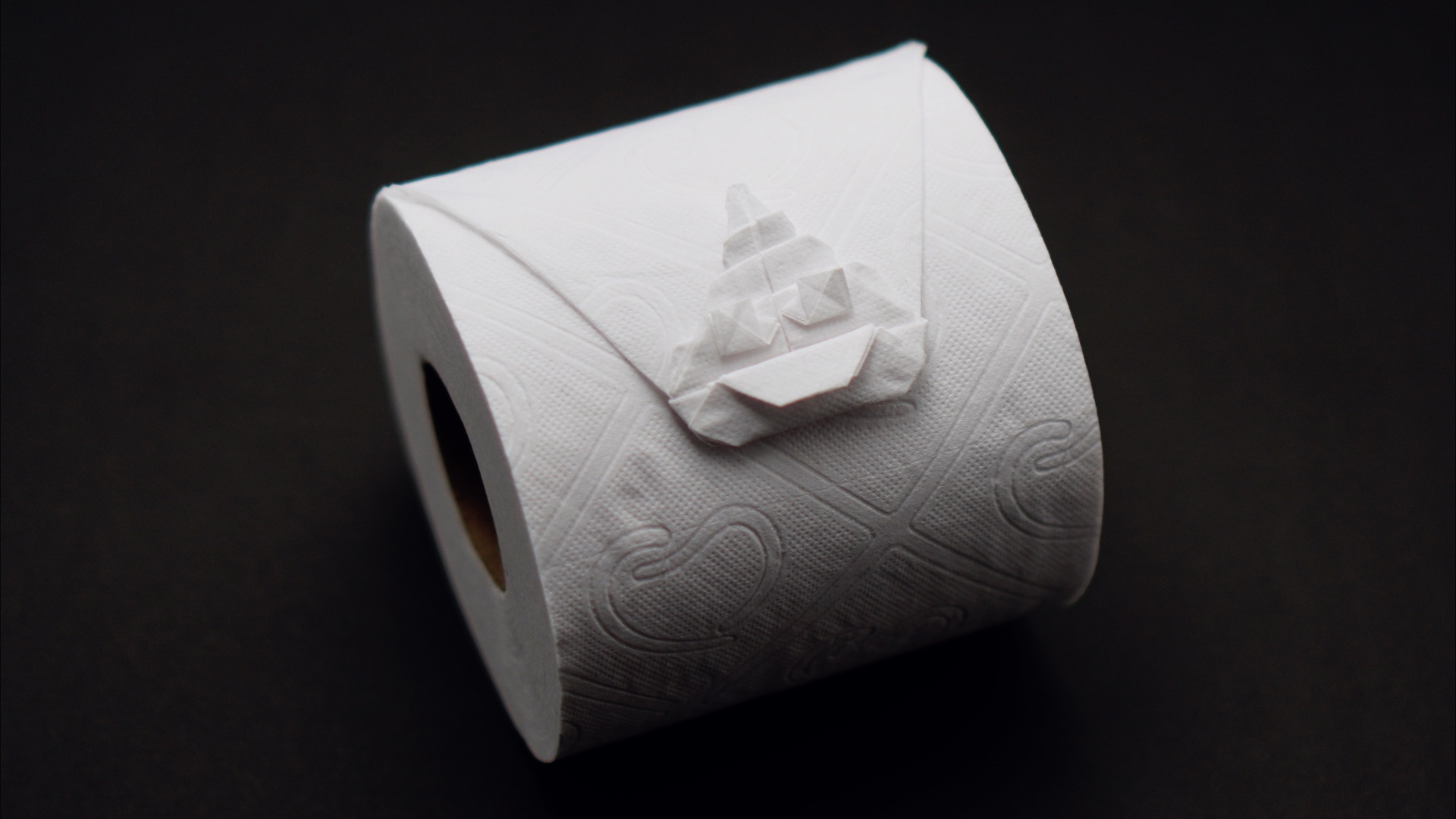 Origami Toilet Paper Poop by Jo Nakashima