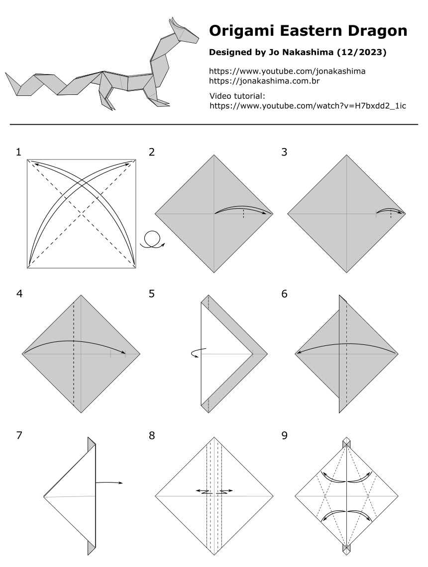 Origami Eastern Dragon - Jo Nakashima