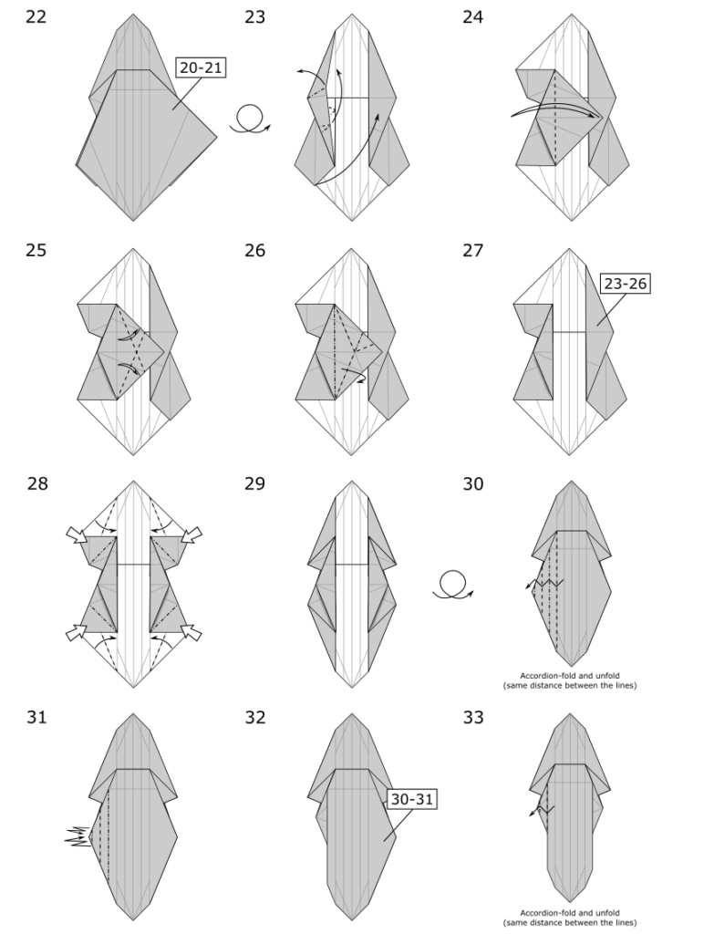Origami Easter Dragon diagrams page 3