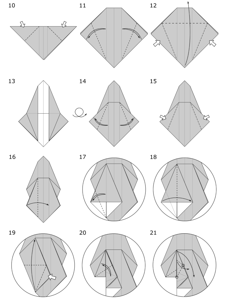 Origami Turkey diagrams page 2