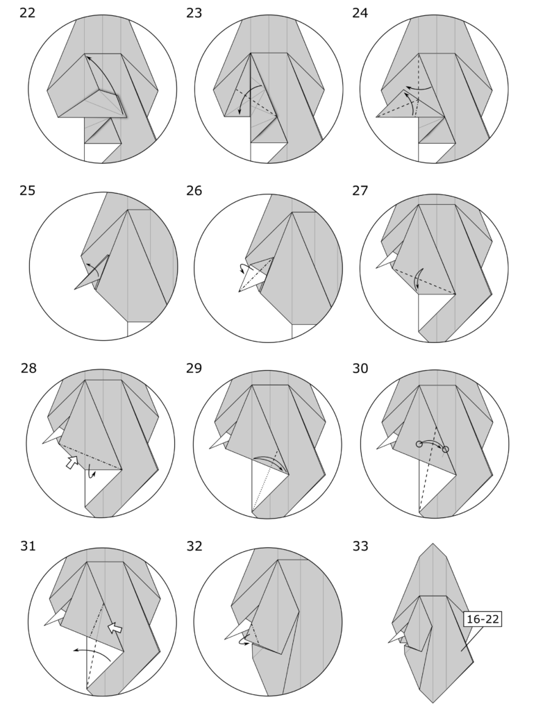 Origami Turkey diagrams page 3