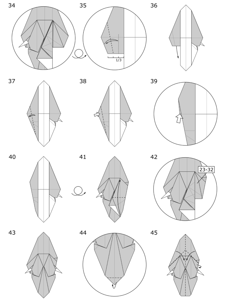 Origami Turkey diagrams page 4