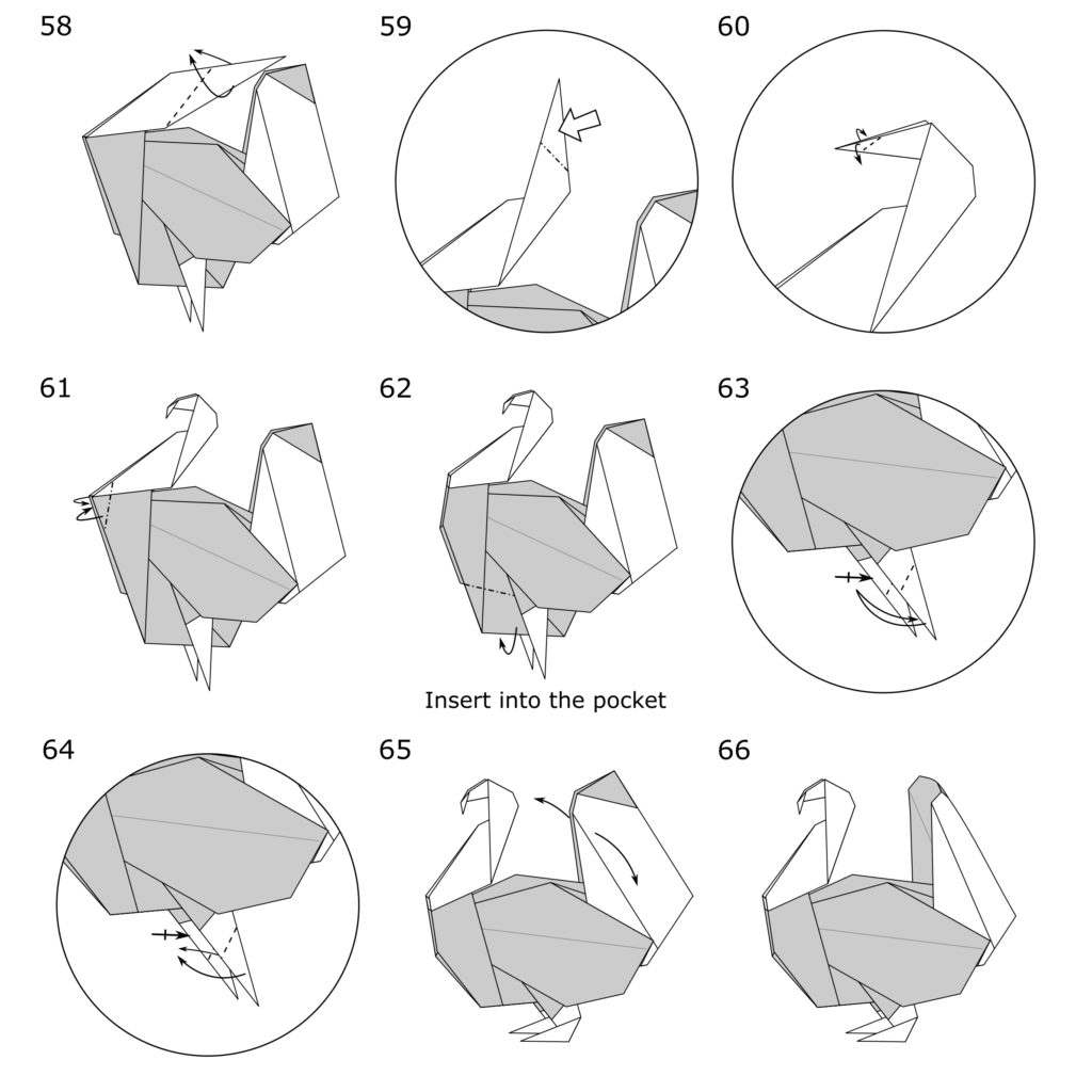 Origami Turkey diagrams page 6
