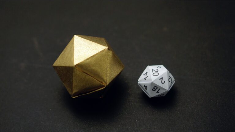 Single Sheet Origami Icosahedron